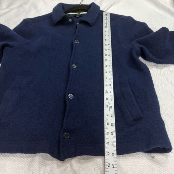 Ted Baker Navy Blue Wool Snap Closure Jacket Sz 10 US Women’s - Picture 3 of 10